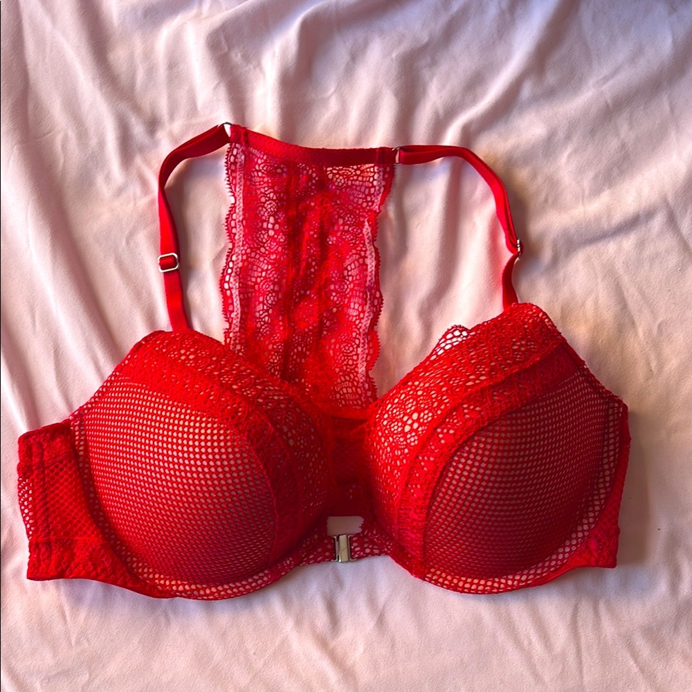 Victoria's Secret Red Lace Push-Up Bra